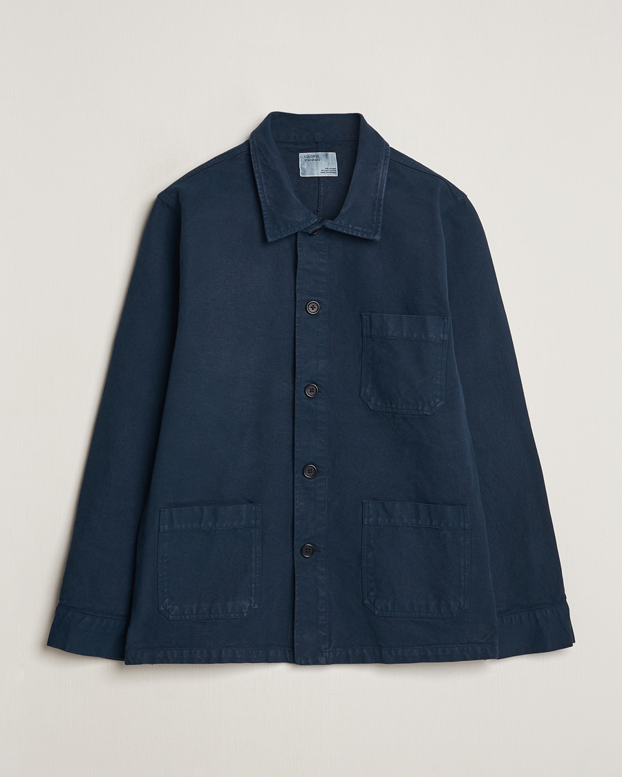 Heren | Overhemden | Colorful Standard | Organic Workwear Jacket Navy Blue