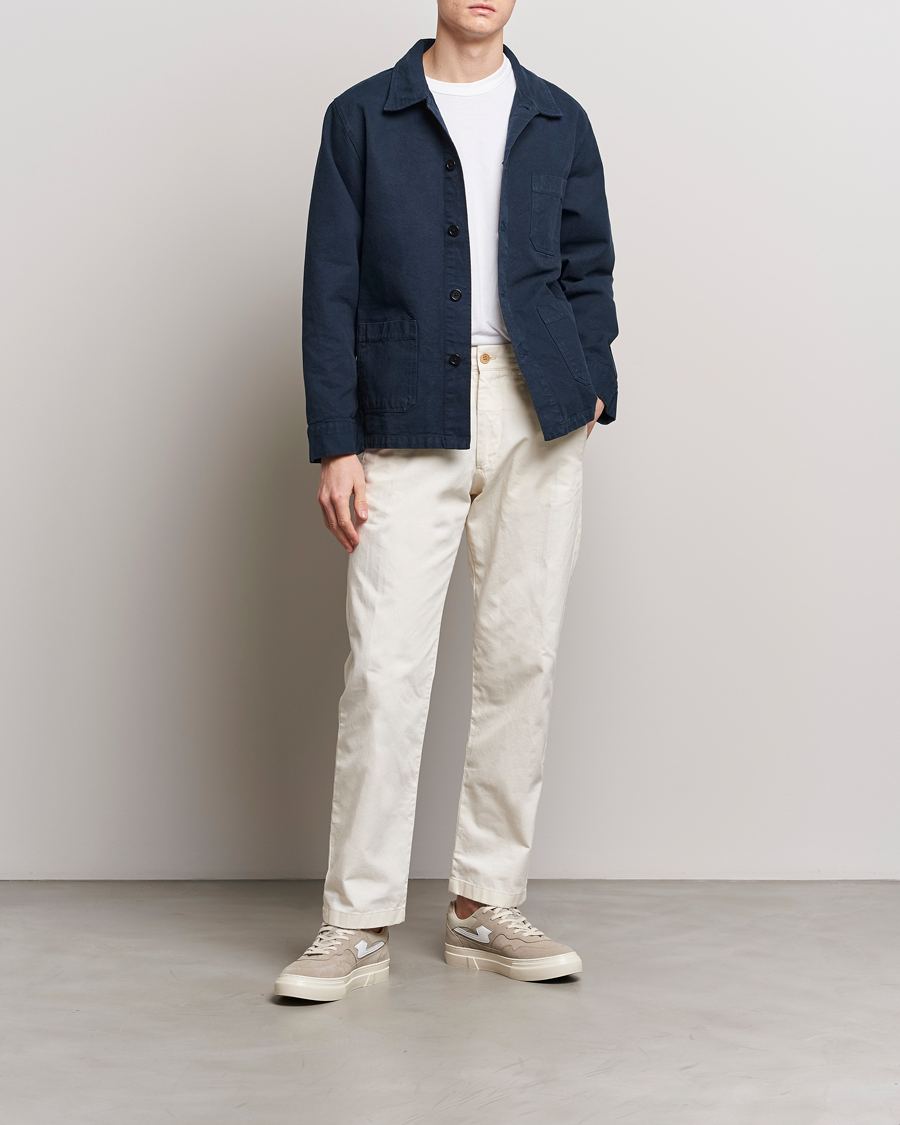 Heren | Overhemden | Colorful Standard | Organic Workwear Jacket Navy Blue