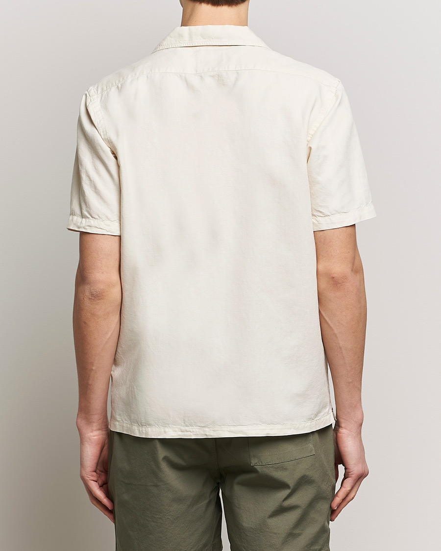 Heren | Overhemden | Colorful Standard | Cotton/Linen Short Sleeve Shirt Ivory White