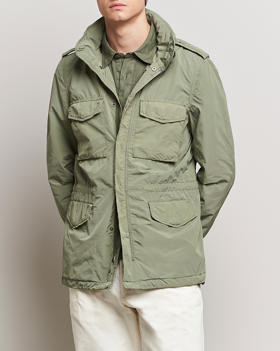 Heren | Klassieke jassen | Aspesi | Giubotto Garment Dyed Field Jacket Sage