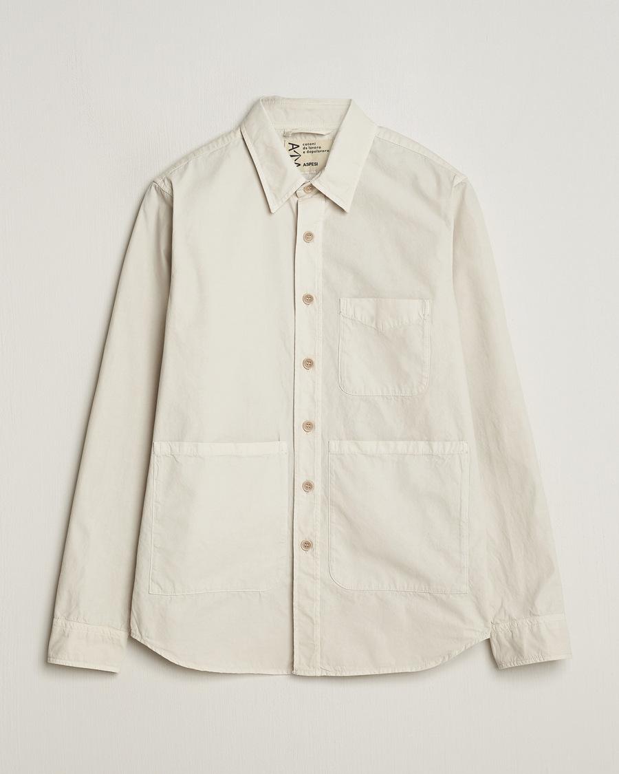 Heren | Jassen | Aspesi | Utility Shirt Jacket Light Beige