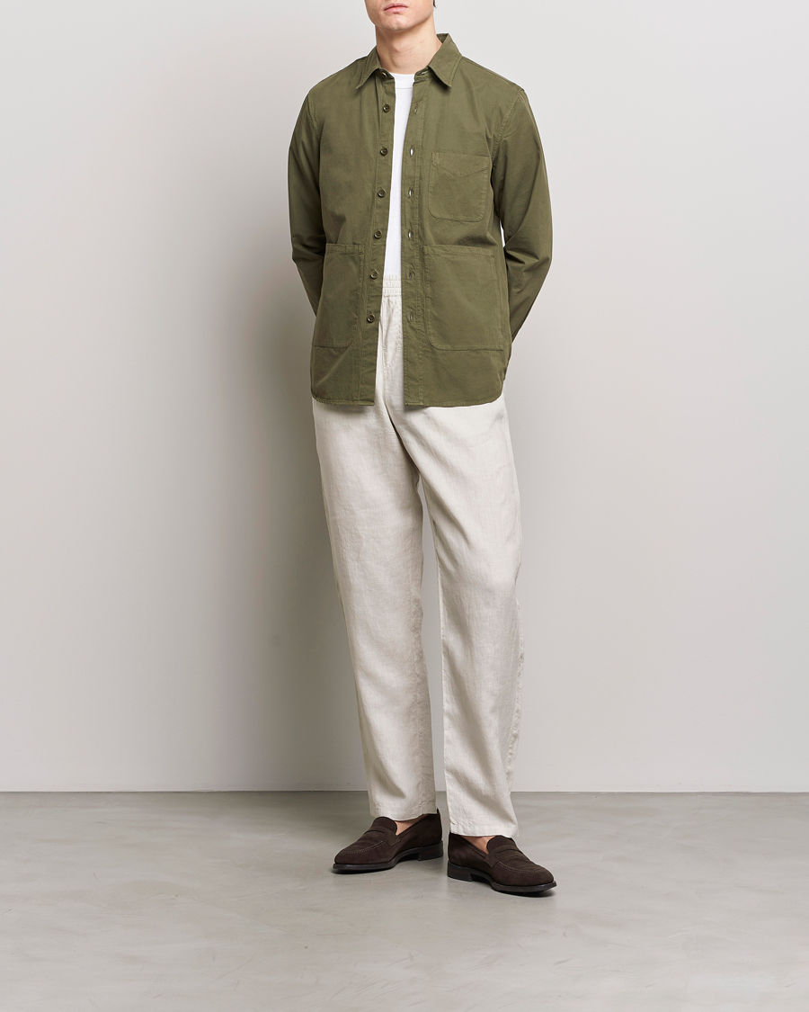 Heren | Broeken | Aspesi | Ventura Drawstring Linen Pants Light Beige