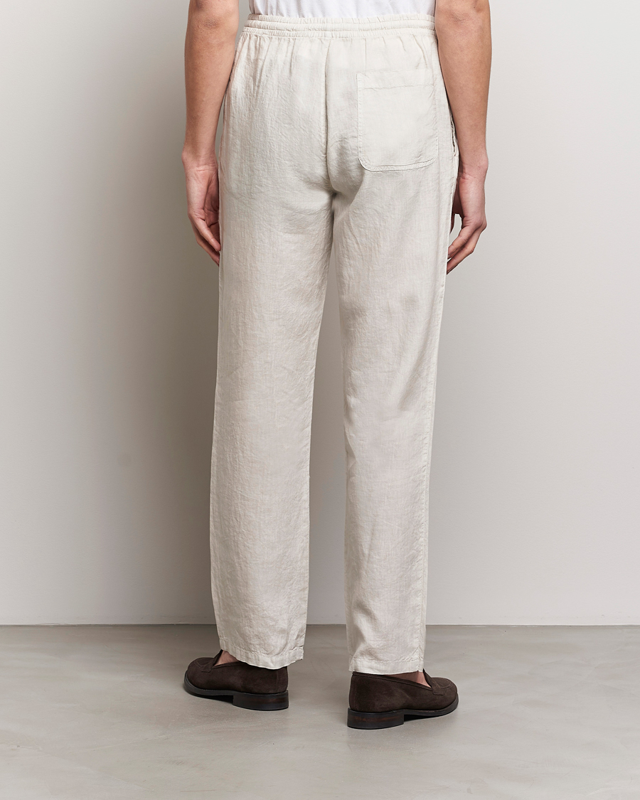 Heren | Broeken | Aspesi | Ventura Drawstring Linen Pants Light Beige