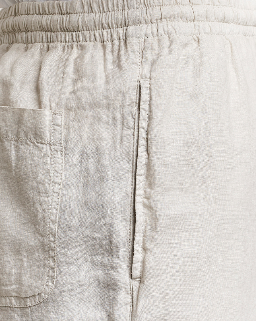 Heren | Broeken | Aspesi | Ventura Drawstring Linen Pants Light Beige