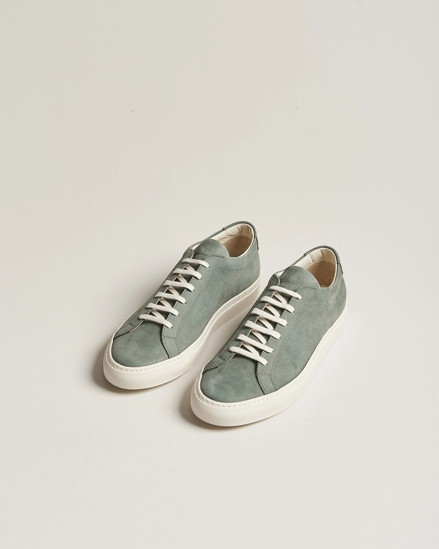Heren | Common Projects | Common Projects | Original Achilles Pebbled Nubuck Sneaker Sage