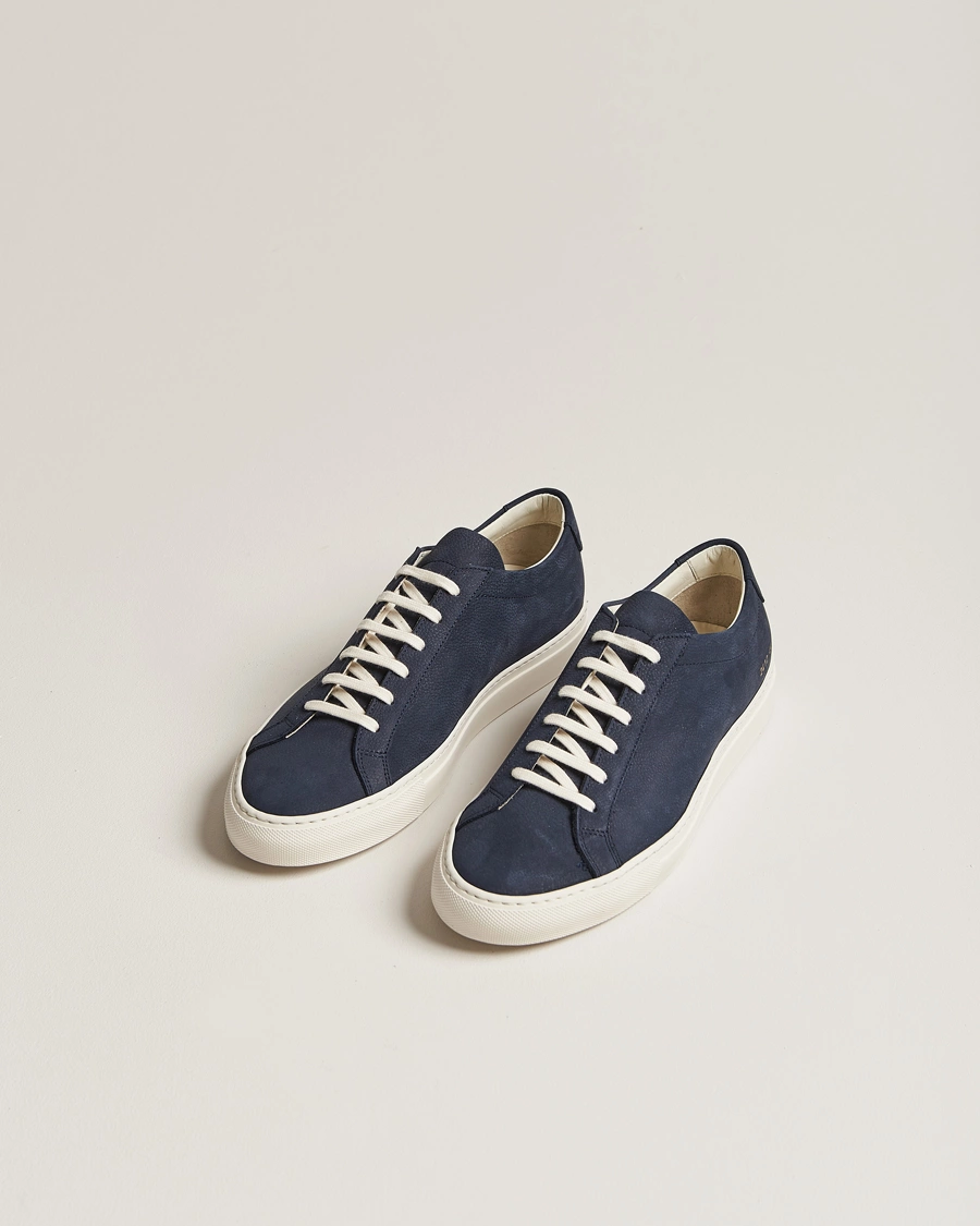 Heren | Common Projects | Common Projects | Original Achilles Pebbled Nubuck Sneaker Navy