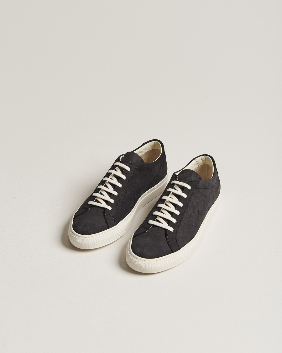 Heren | Common Projects | Common Projects | Original Achilles Pebbled Nubuck Sneaker Black