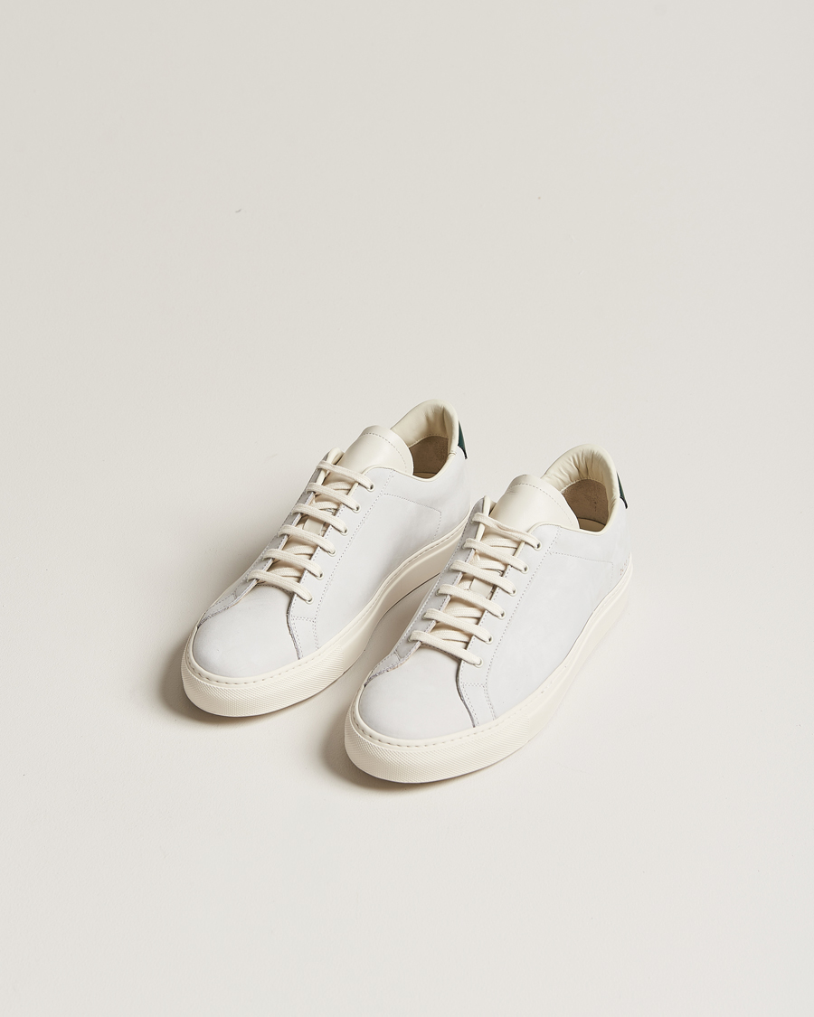 Heren | Common Projects | Common Projects | Retro Pebbled Nappa Leather Sneaker White/Green