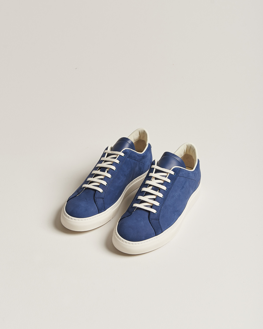 Heren | Afdelingen | Common Projects | Retro Pebbled Nappa Leather Sneaker Blue/White