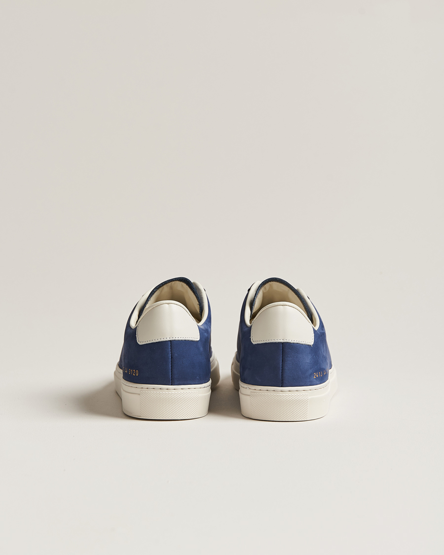 Heren | Common Projects Retro Pebbled Nappa Leather Sneaker Blue/White | Common Projects | Retro Pebbled Nappa Leather Sneaker Blue/White