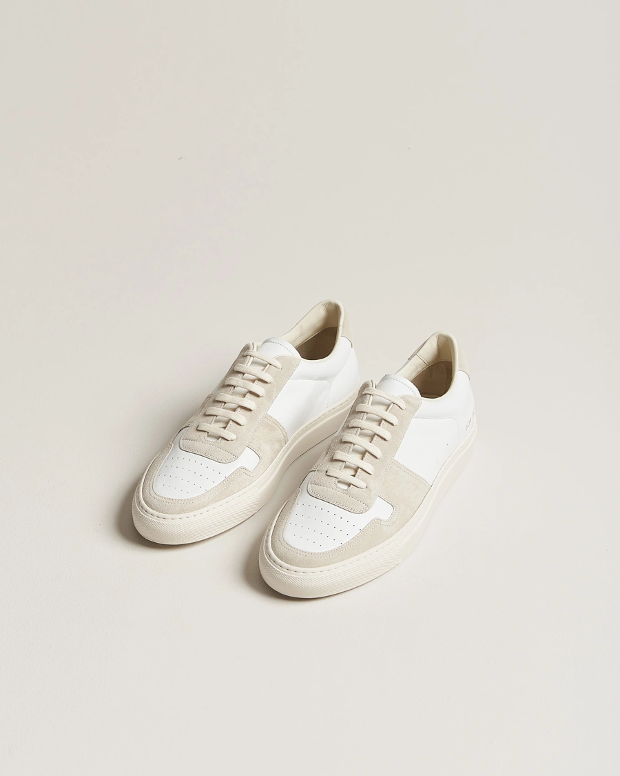 Heren |  | Common Projects | B Ball Duo Leather Sneaker Off White/Beige