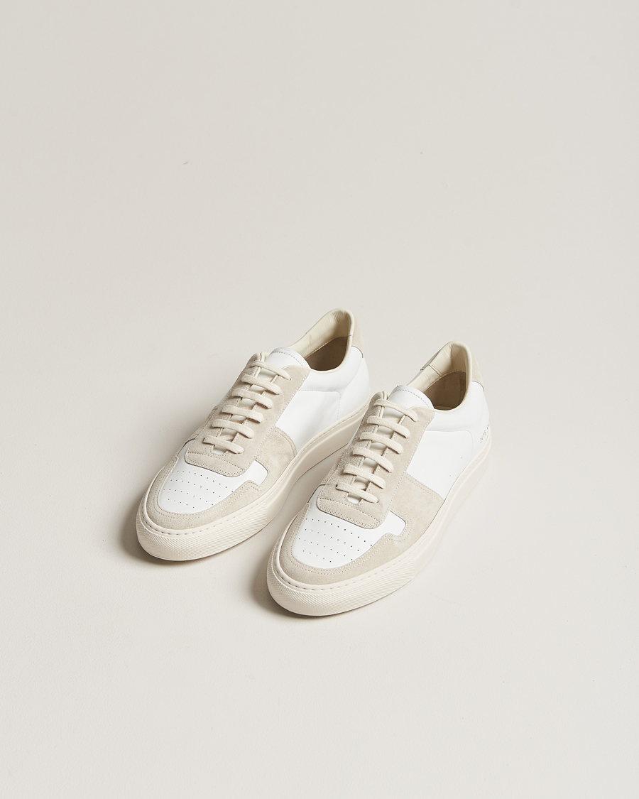 Heren | Common Projects B Ball Duo Leather Sneaker Off White/Beige | Common Projects | B Ball Duo Leather Sneaker Off White/Beige