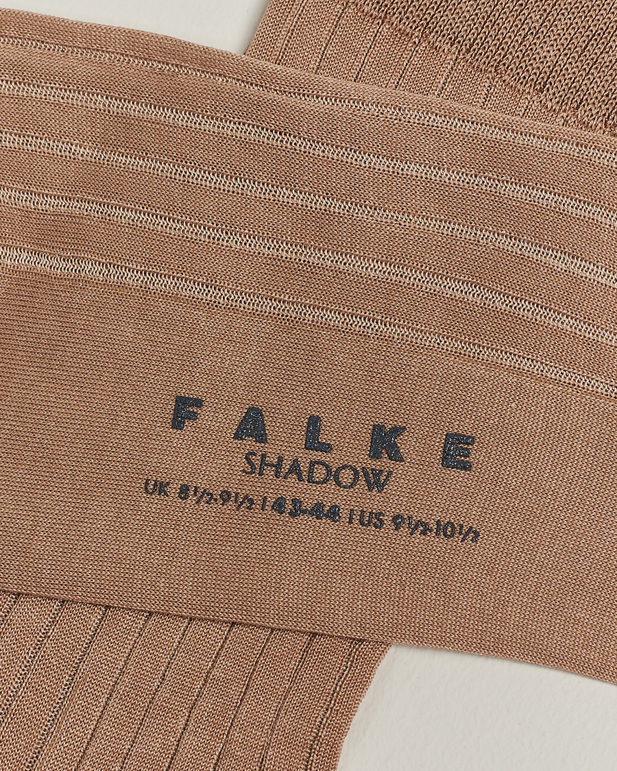 Heren |  | Falke | Shadow Stripe Sock Camel/White