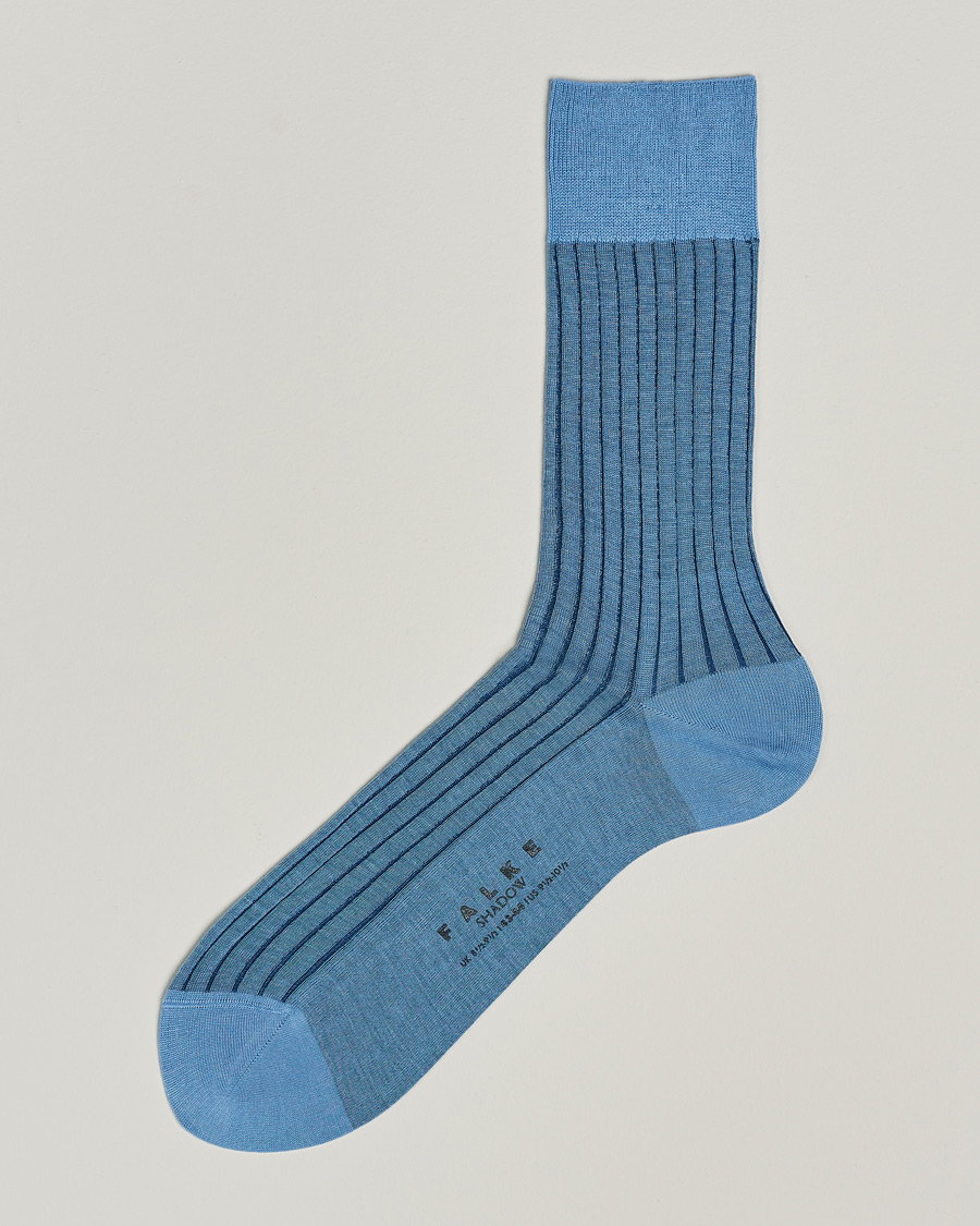 Heren | Ondergoed | Falke | Shadow Stripe Sock Light Blue/Navy