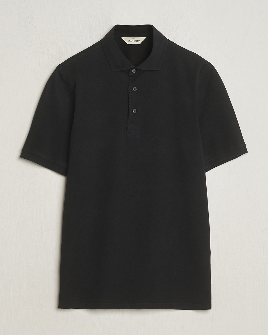 Heren | Polo's | Gran Sasso | Washed Polo Black