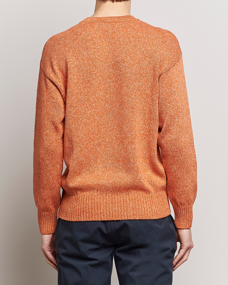 Heren | Truien | Gran Sasso | Cotton Heavy Knitted Crew Neck Rust Melange