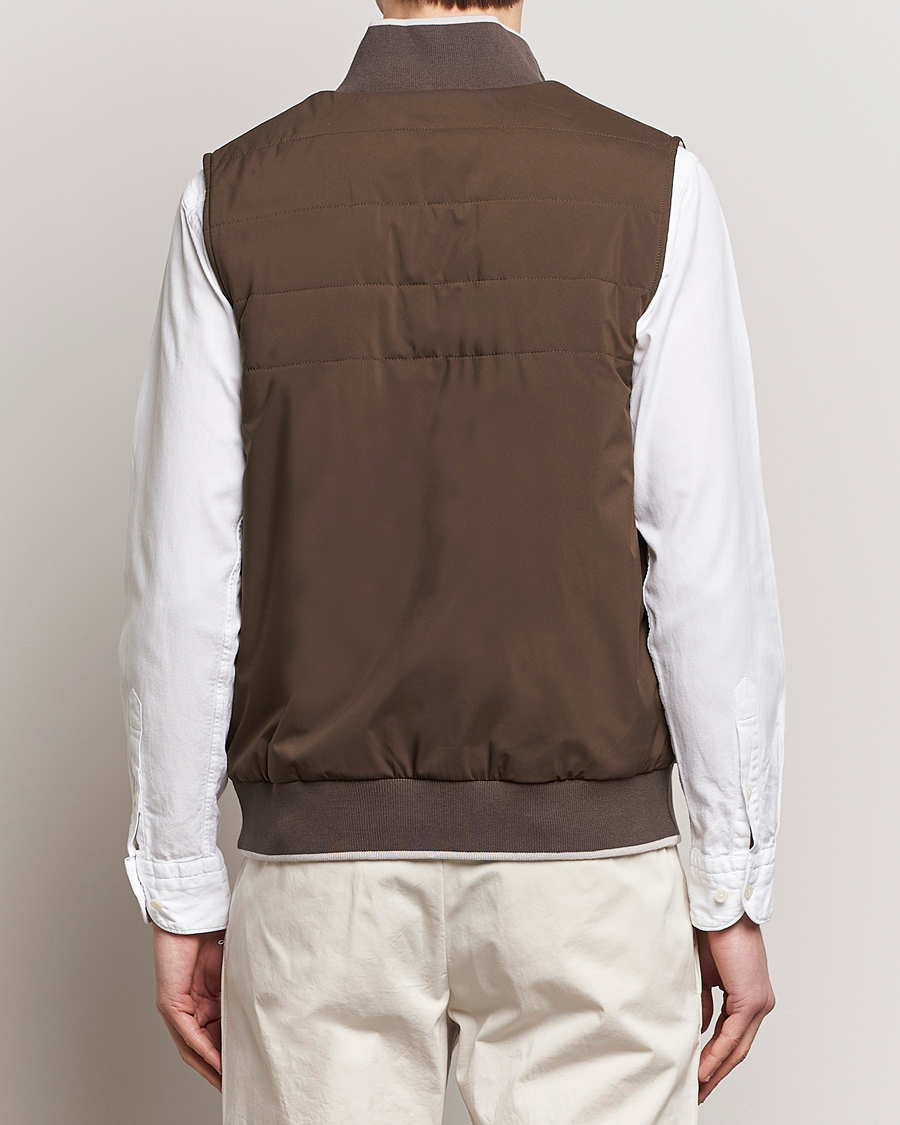 Heren | Jassen | Gran Sasso | Nylon Light Padded Gilet Dark Brown