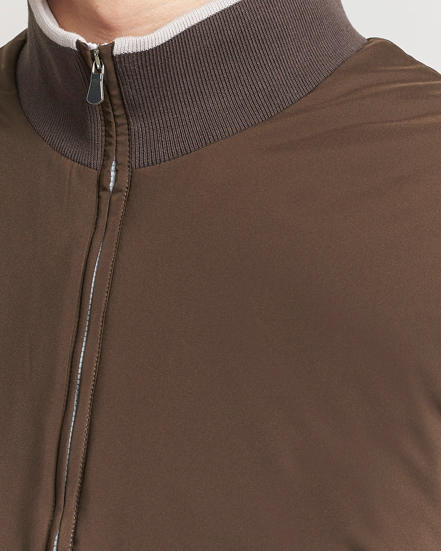 Heren | Jassen | Gran Sasso | Nylon Light Padded Gilet Dark Brown