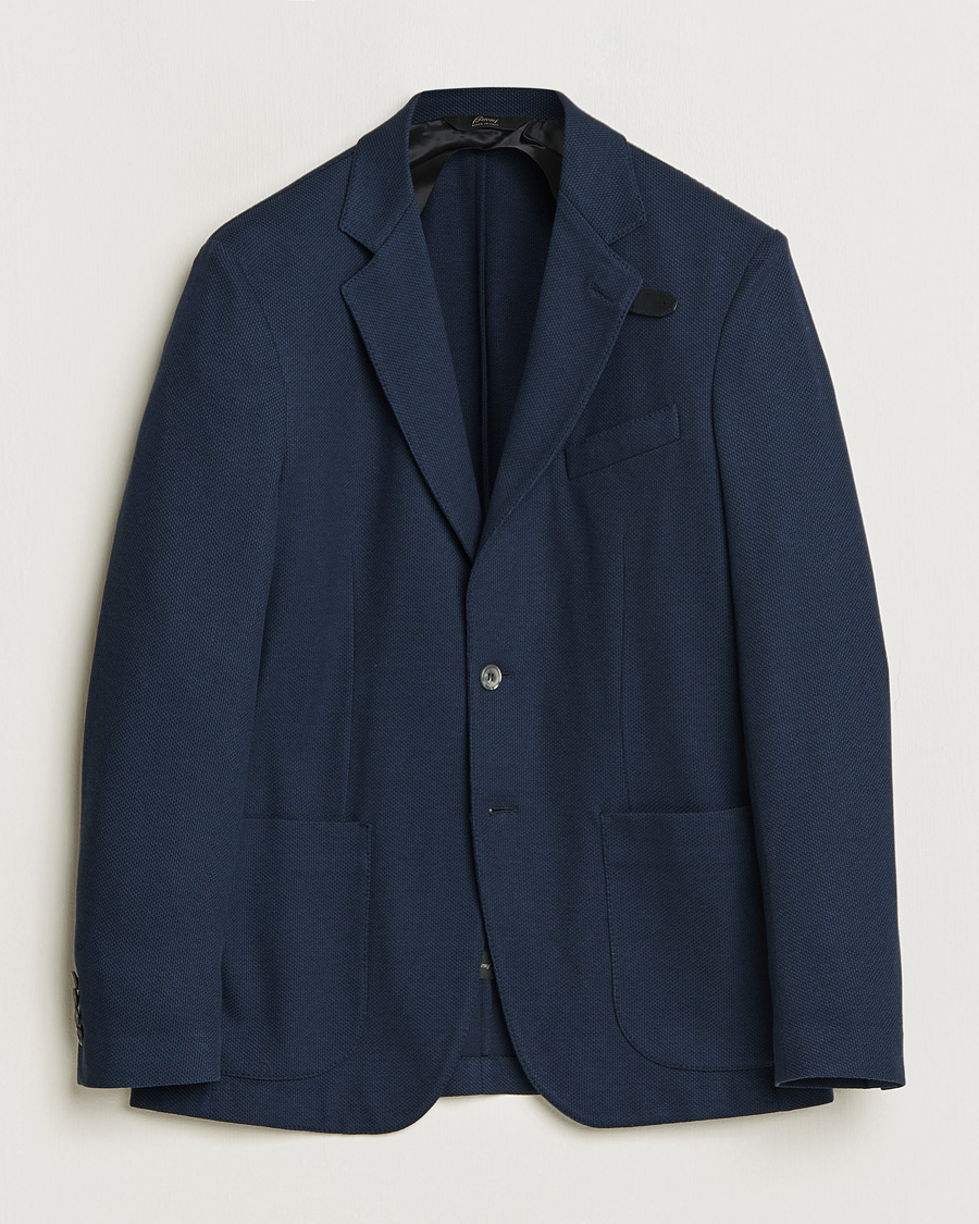 Heren | Blazers | Brioni | Cotton/Silk Jersey Blazer Navy