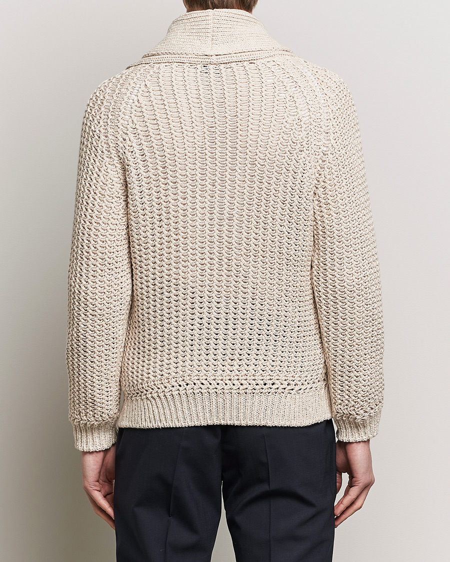 Heren | Truien | Brioni | Cotton/Wool Shawl Cardigan Light Beige