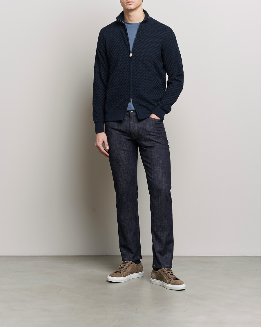 Heren | Truien | Brioni | Cashmere/Silk Blend Full Zip Navy
