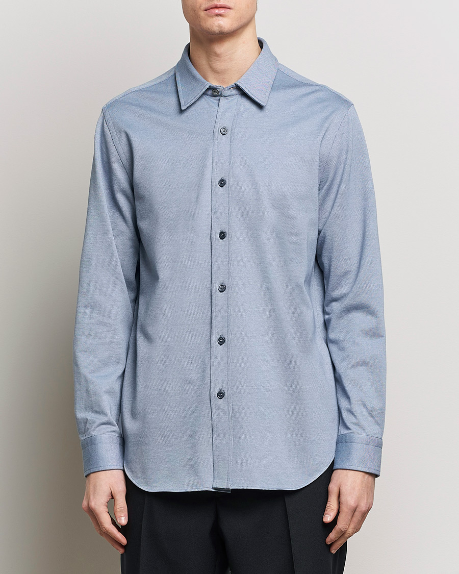 Heren | Afdelingen | Brioni | Slim Fit Piquet Shirt Oxford Blue