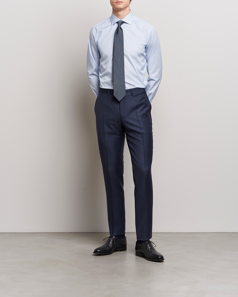 Heren | Zakelijke overhemden | Brioni | Slim Fit Dress Shirt Light Blue Stripe