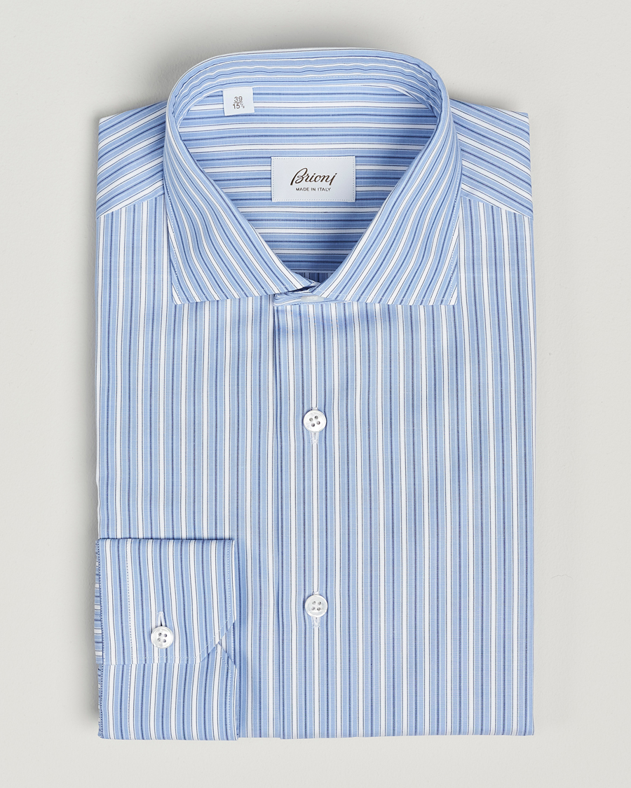 Heren | Overhemden | Brioni | Slim Fit Dress Shirt Blue Stripe