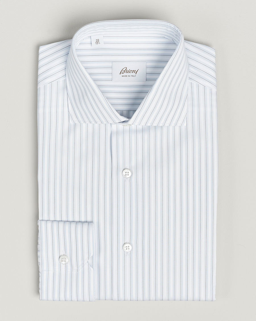 | | Brioni | Slim Fit Dress Shirt Light Blue Stripe