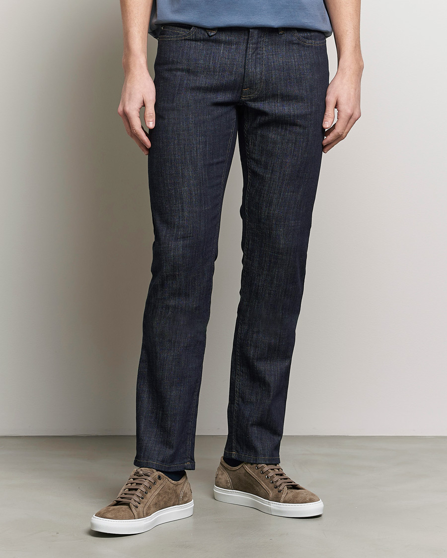 Heren | Blauwe jeans | Brioni | Slim Fit Stretch Jeans Dark Indigo