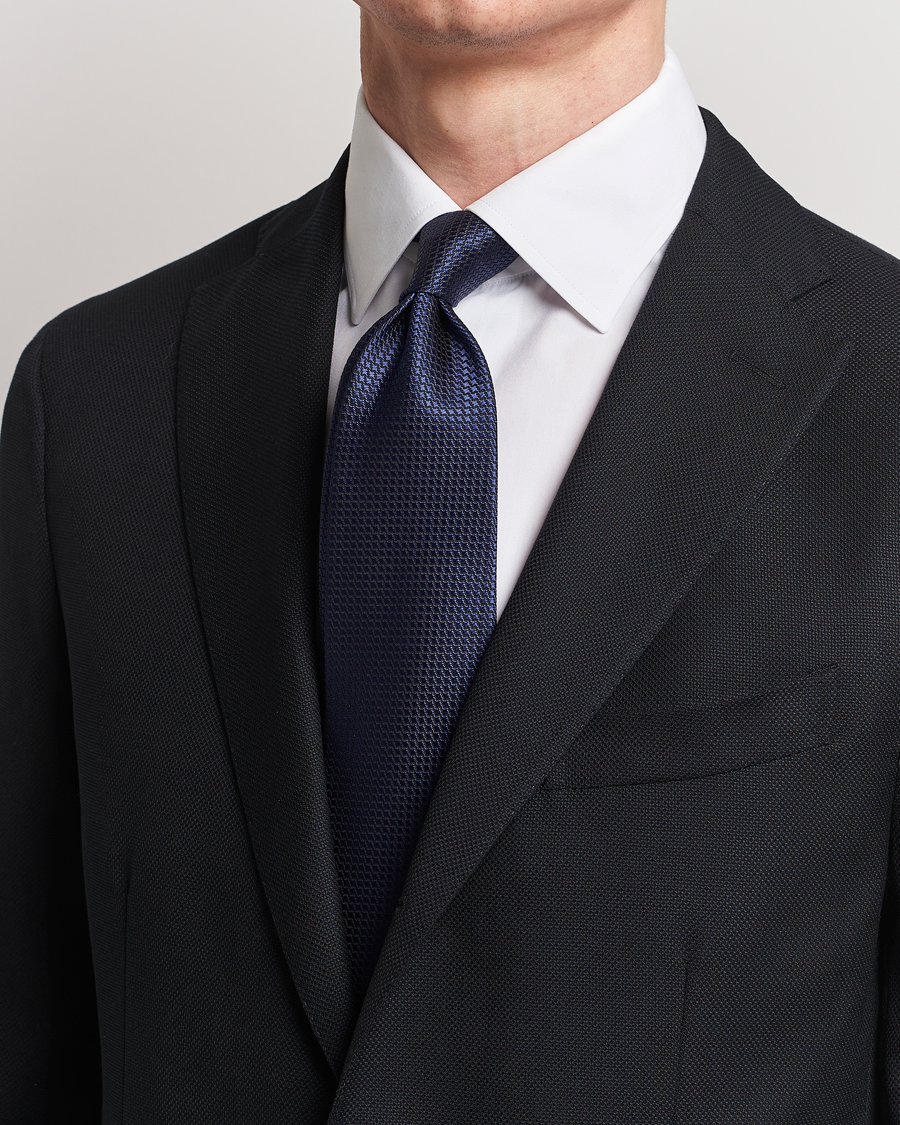 Heren | Brioni | Brioni | Structured Silk Tie Navy