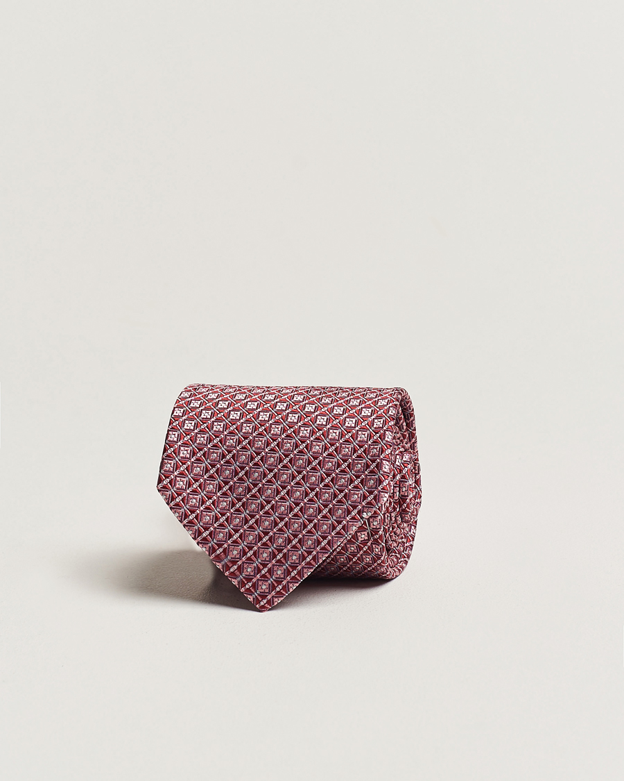 Heren | Brioni Structured Silk Tie Dark Red | Brioni | Structured Silk Tie Dark Red