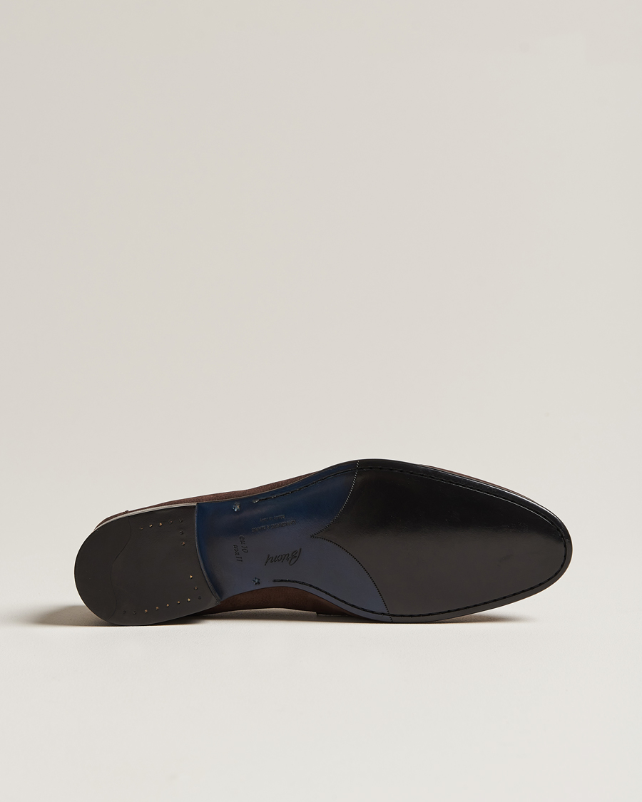 Heren | Brioni Penny Loafers Dark Brown Nubuck | Brioni | Penny Loafers Dark Brown Nubuck