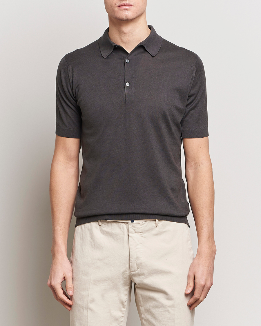 Heren |  | John Smedley | Adrian Slim Fit Sea Island Polo Chocolat