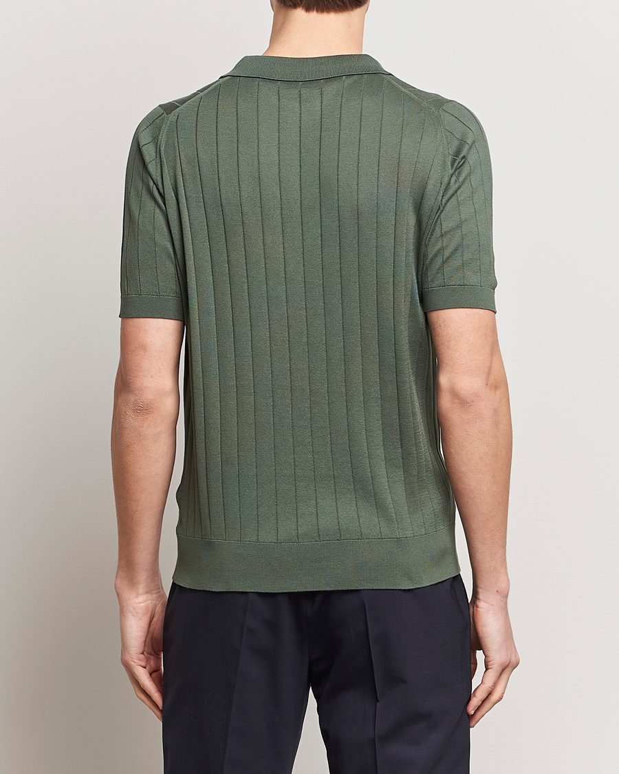 Heren | Polo's | John Smedley | Roper Open Collar Sea Island Polo Palm Green