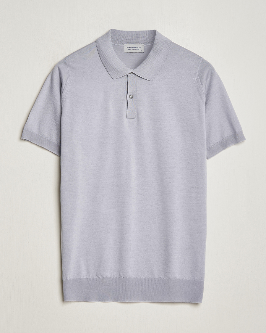 Heren | Polo's | John Smedley | Leyburn Merino/Sea Island Cotton Polo Silver