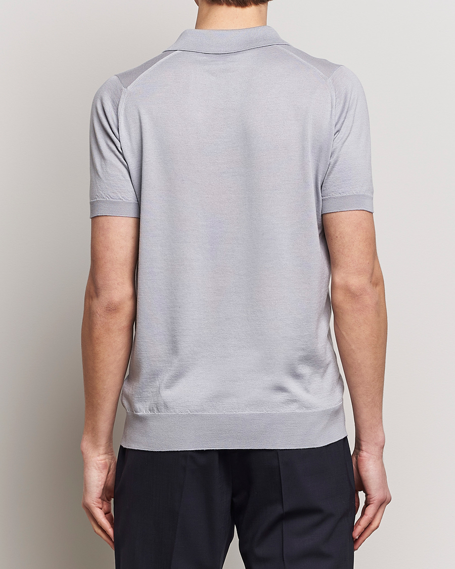 Heren | Polo's | John Smedley | Leyburn Merino/Sea Island Cotton Polo Silver
