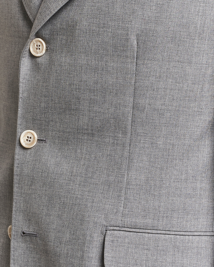 Heren | Blazers | Brunello Cucinelli | Peak Lapel Wool Blazer Light Grey