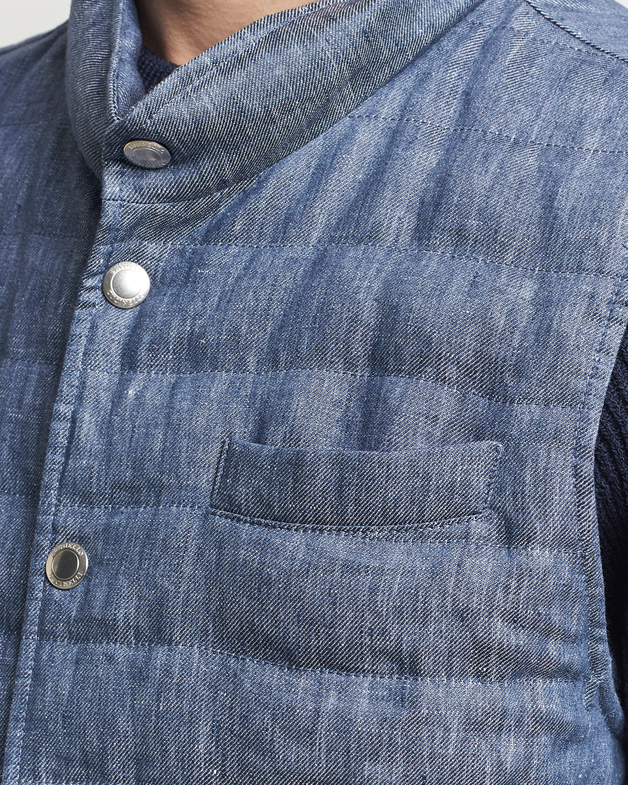 Heren | Jassen | Brunello Cucinelli | Linen Gilet Light Blue