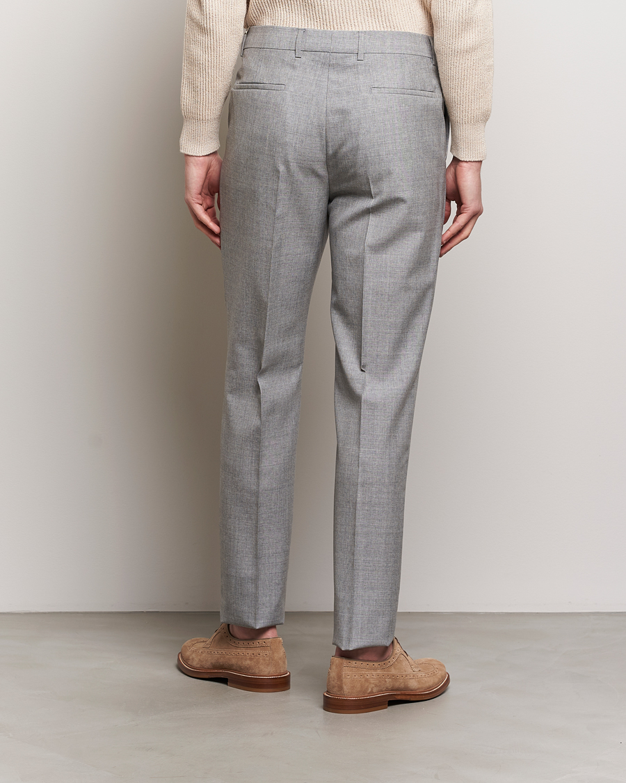 Heren | Broeken | Brunello Cucinelli | Pleated Wool Trousers Light Grey