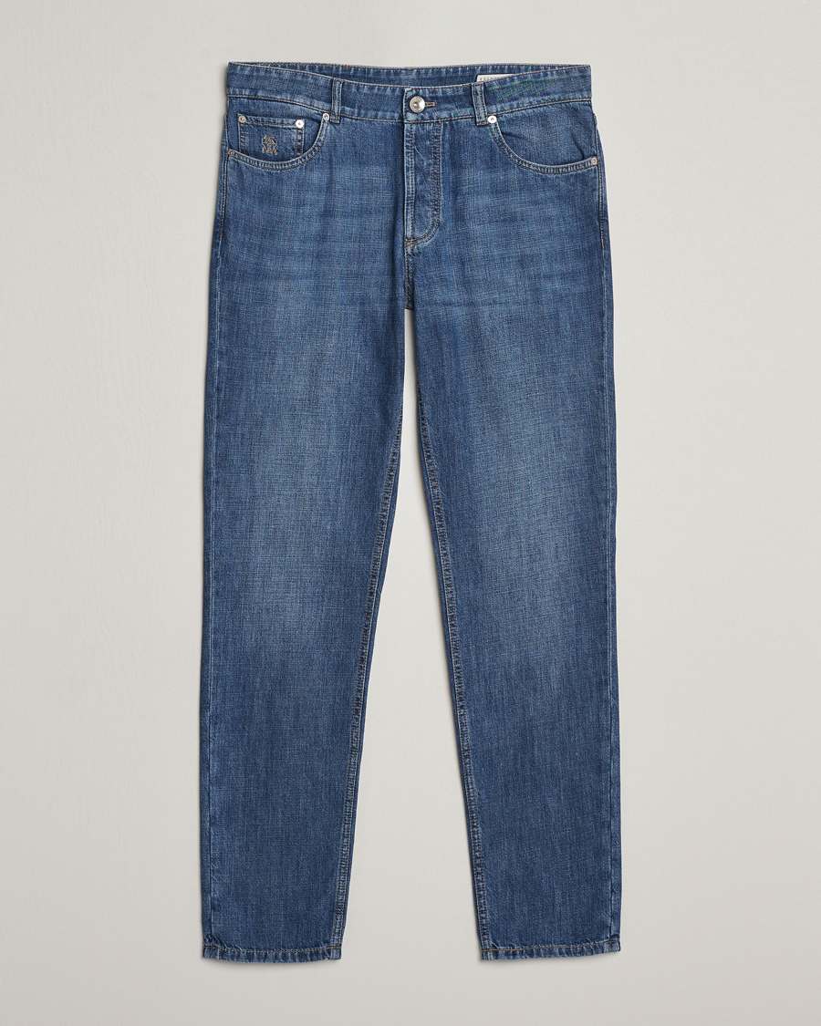 Heren | Jeans | Brunello Cucinelli | Traditional Fit Jeans Dark Blue Wash