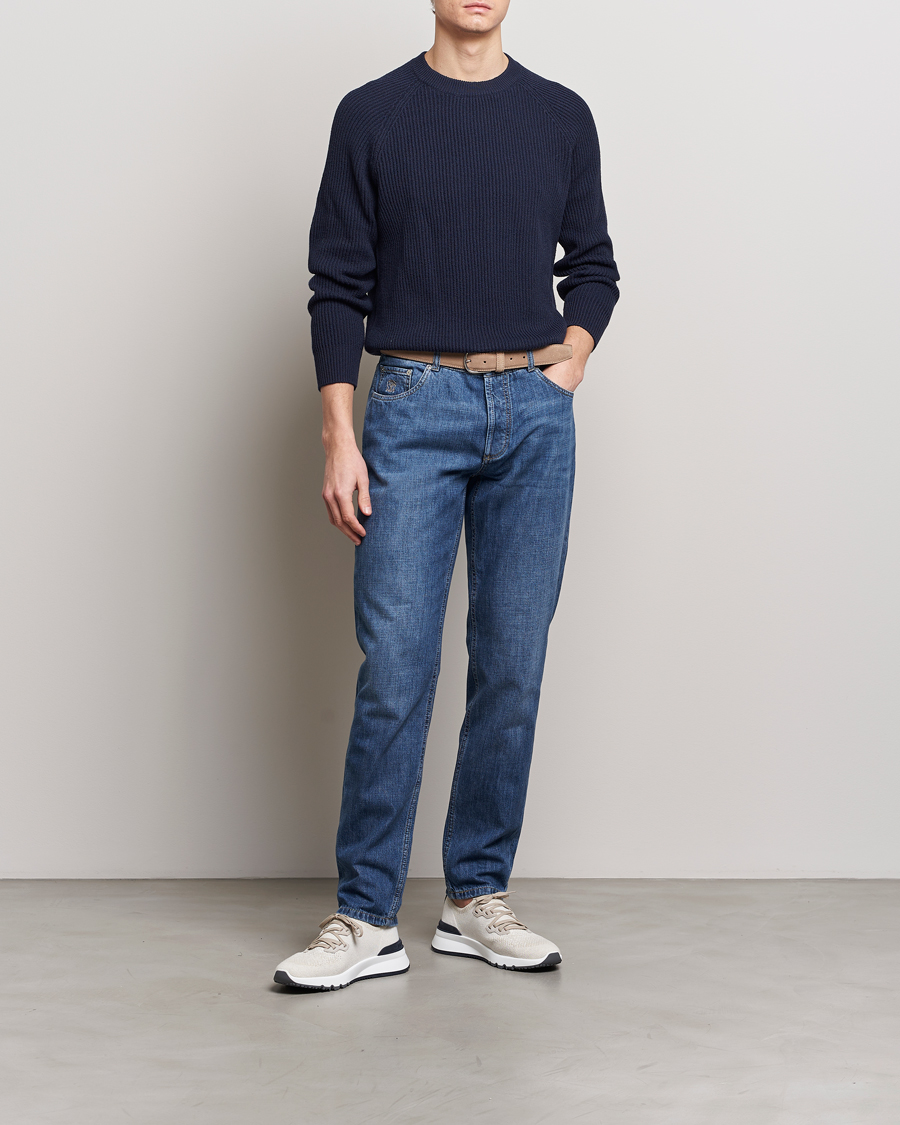 Heren | Jeans | Brunello Cucinelli | Traditional Fit Jeans Dark Blue Wash