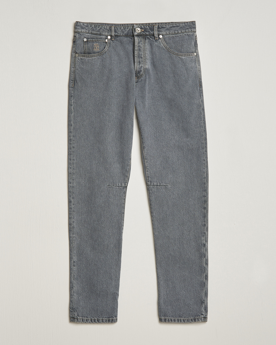 Heren | Jeans | Brunello Cucinelli | Leisure Fit Jeans Grey Wash