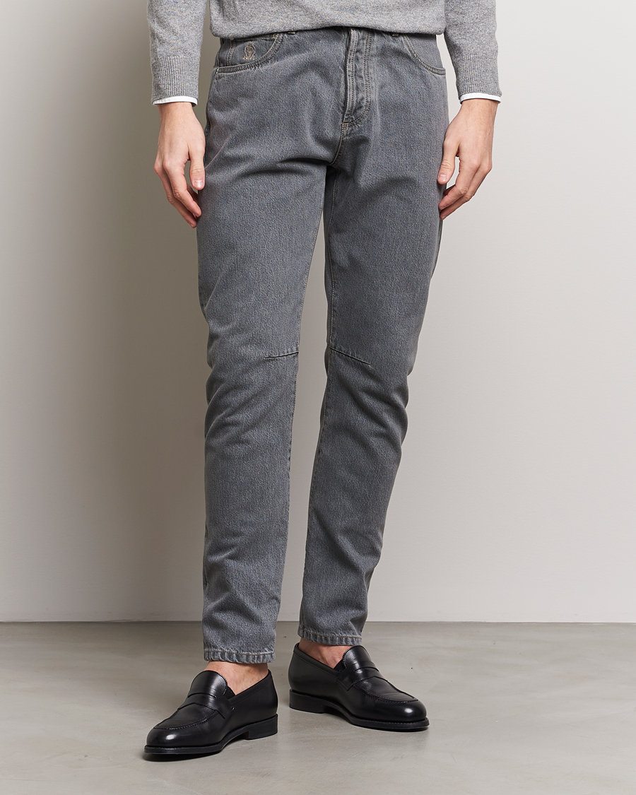 Heren | Italian Department | Brunello Cucinelli | Leisure Fit Jeans Grey Wash