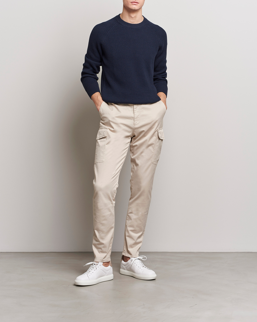 Heren | Truien | Brunello Cucinelli | Heavy Rib Stitch Crew Neck Navy