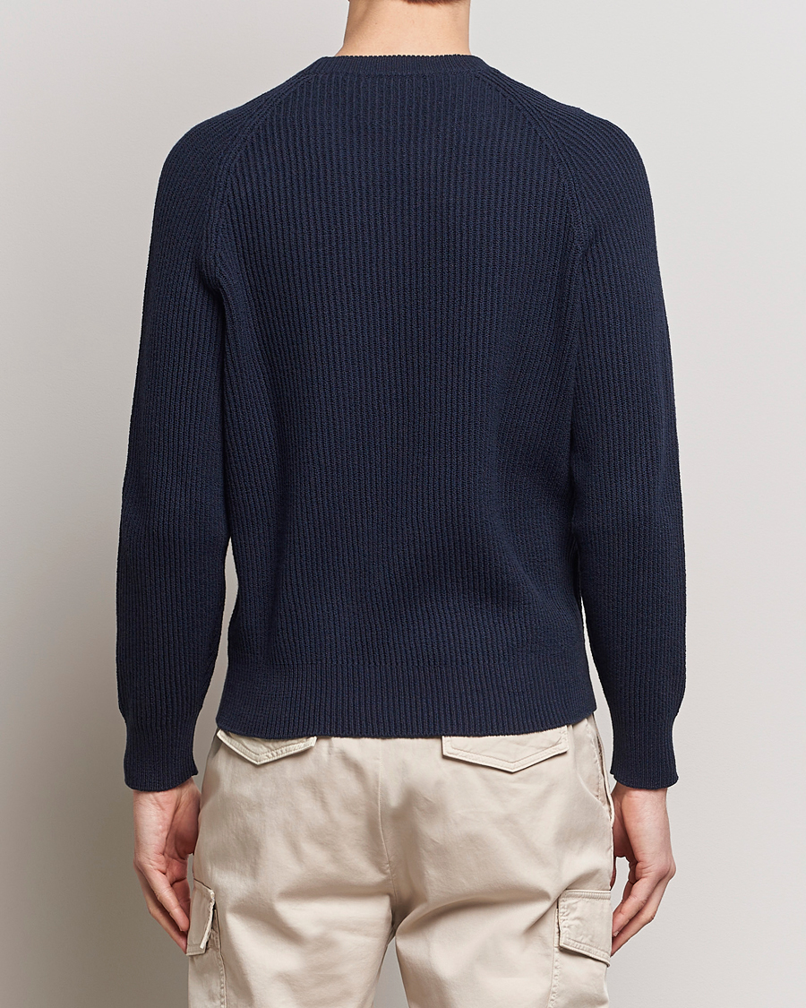 Heren | Truien | Brunello Cucinelli | Heavy Rib Stitch Crew Neck Navy