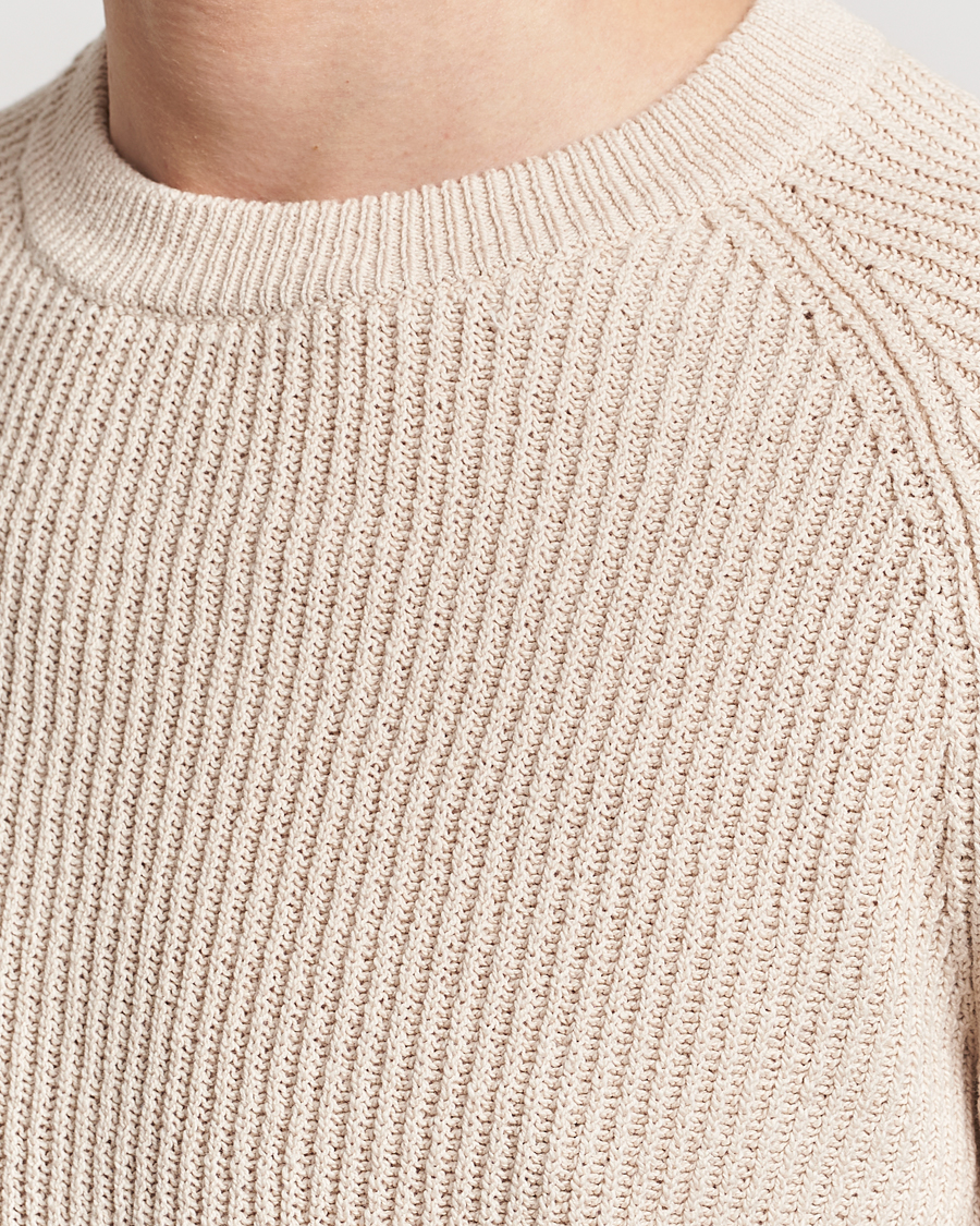 Heren | Truien | Brunello Cucinelli | Heavy Rib Stitch Crew Neck Light Beige
