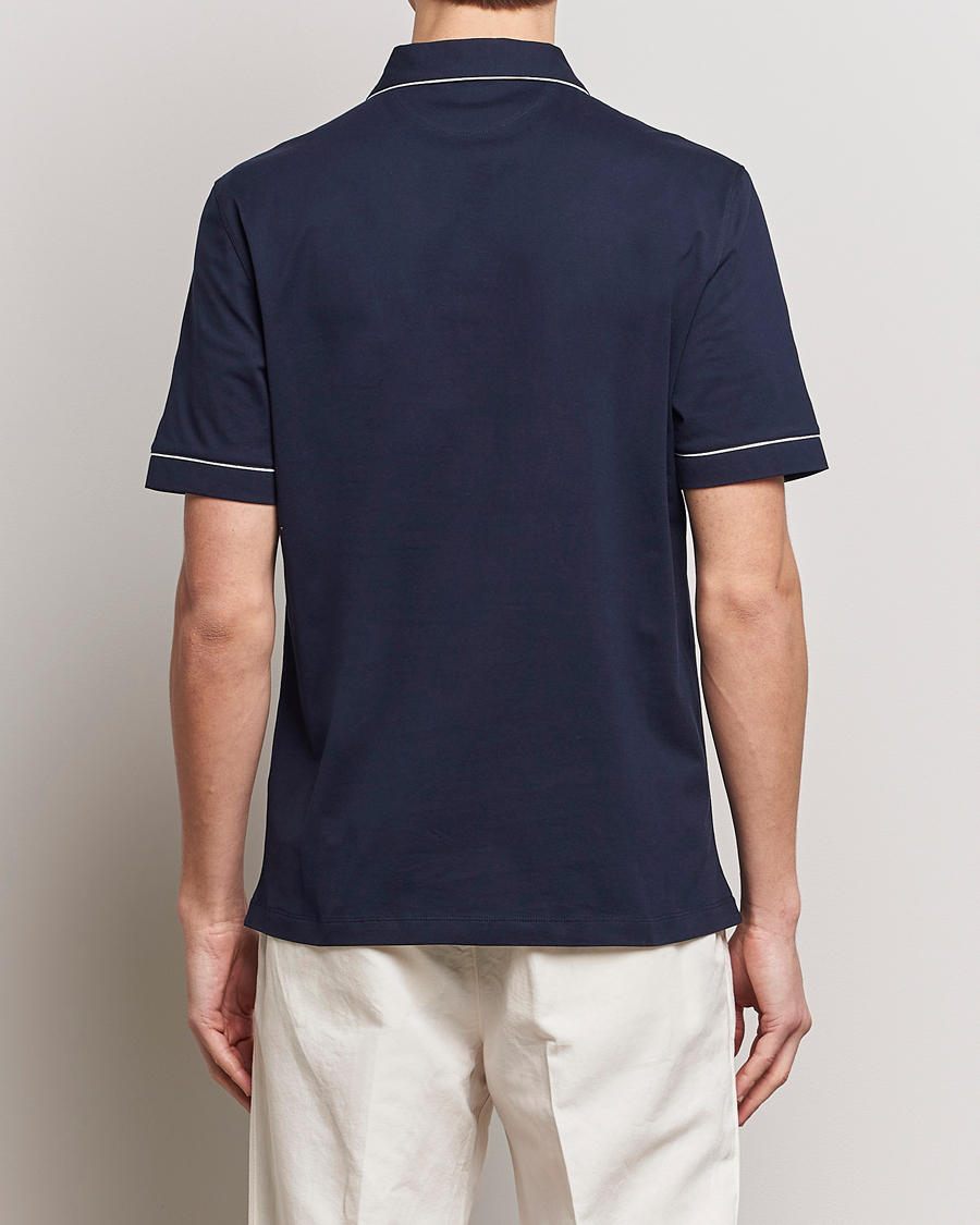 Heren | Polo's | Brunello Cucinelli | Short Sleeve Resort Polo Navy