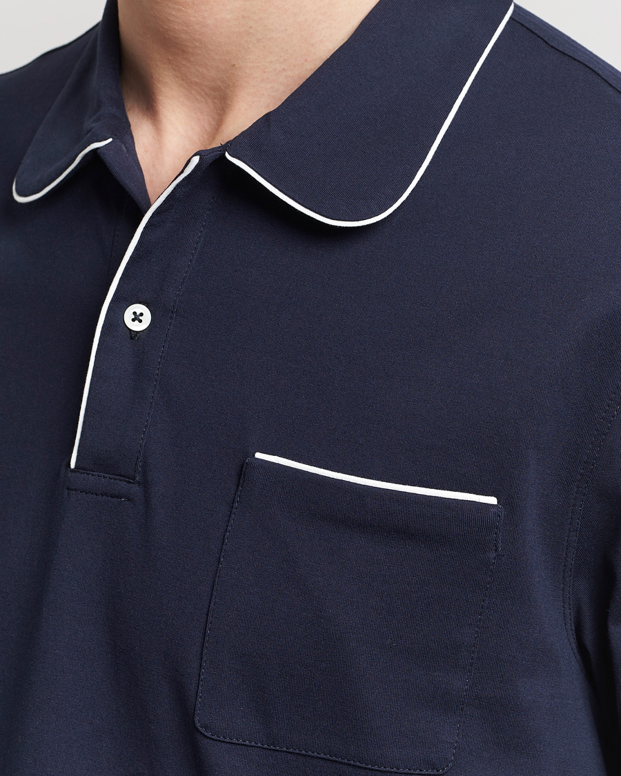 Heren | Polo's | Brunello Cucinelli | Short Sleeve Resort Polo Navy