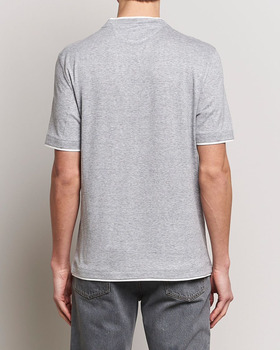 Heren | T-shirts | Brunello Cucinelli | Cotton/Linen T-Shirt Light Grey